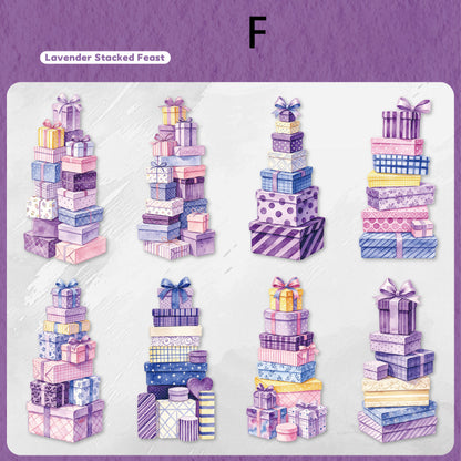 Stacked Gift Party Sticker 8pcs