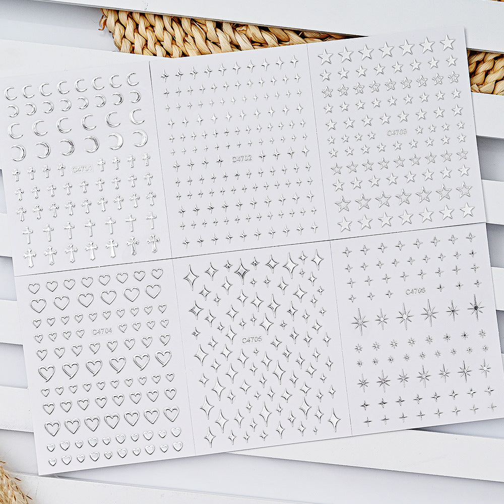 Star Embossed Mini Stickers