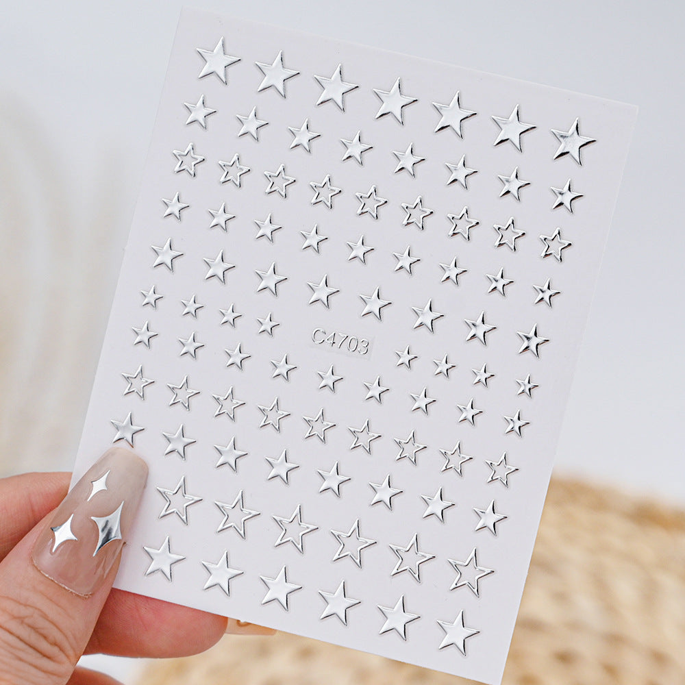 Star Embossed Mini Stickers