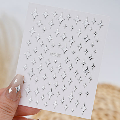 Star Embossed Mini Stickers
