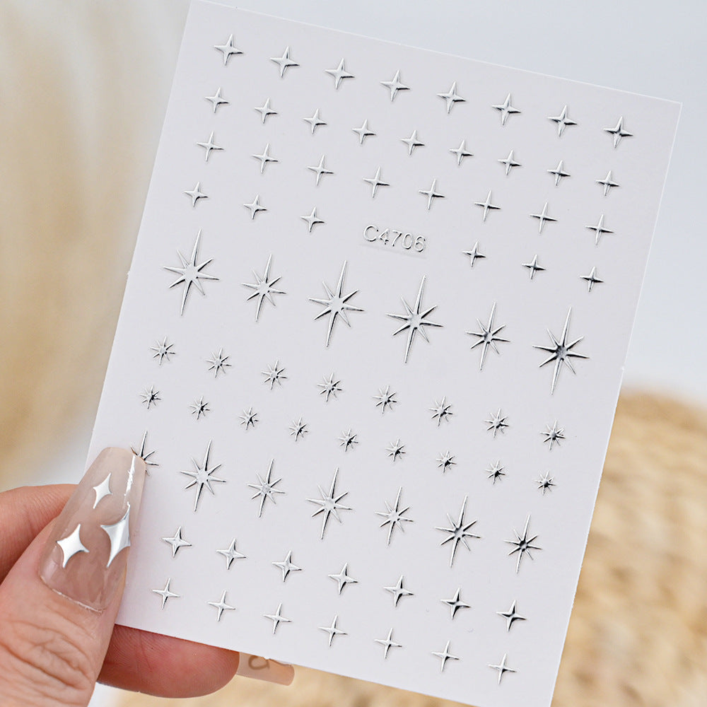 Star Embossed Mini Stickers