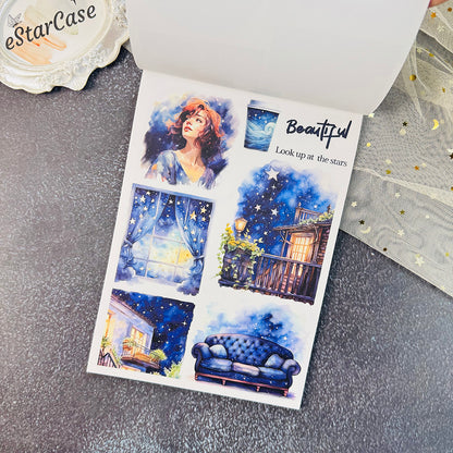 Starry Nights Fantasy Stickers Book