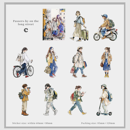 Strolling Shadows Sticker 20pcs