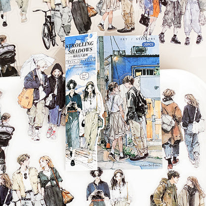 Strolling Shadows Sticker 20pcs