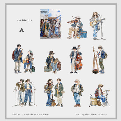 Strolling Shadows Sticker 20pcs