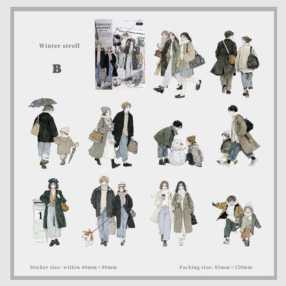Strolling Shadows Sticker 20pcs