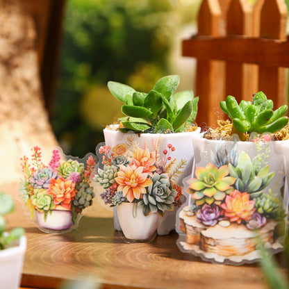 Succulent Scenery Stickers 20pcs