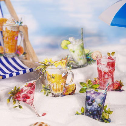 Summer Iced Tea Stickers 10pcs