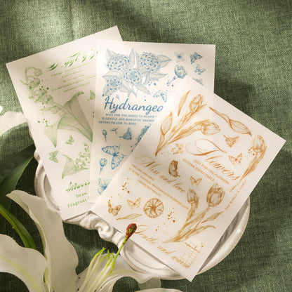 Sunny Garden Rub-on Sticker 3pcs