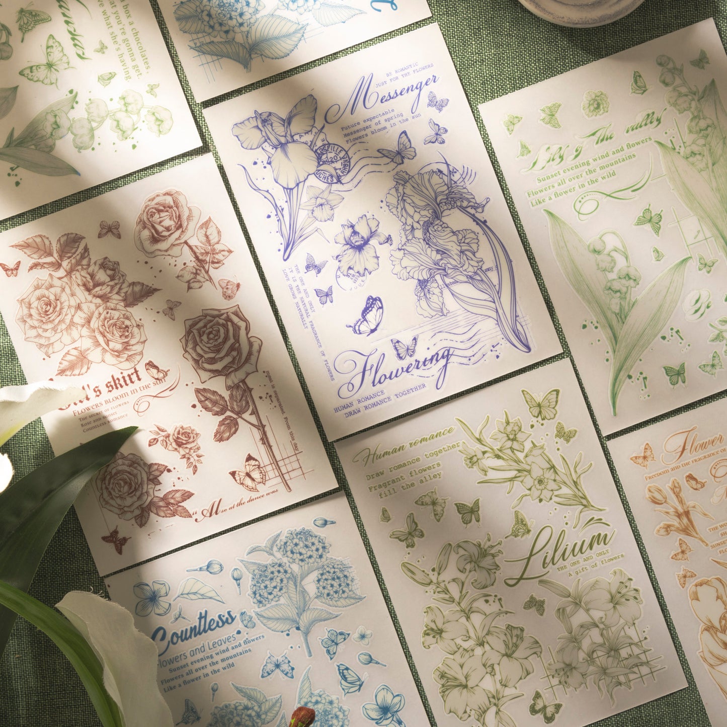 Sunny Garden Rub-on Sticker 3pcs