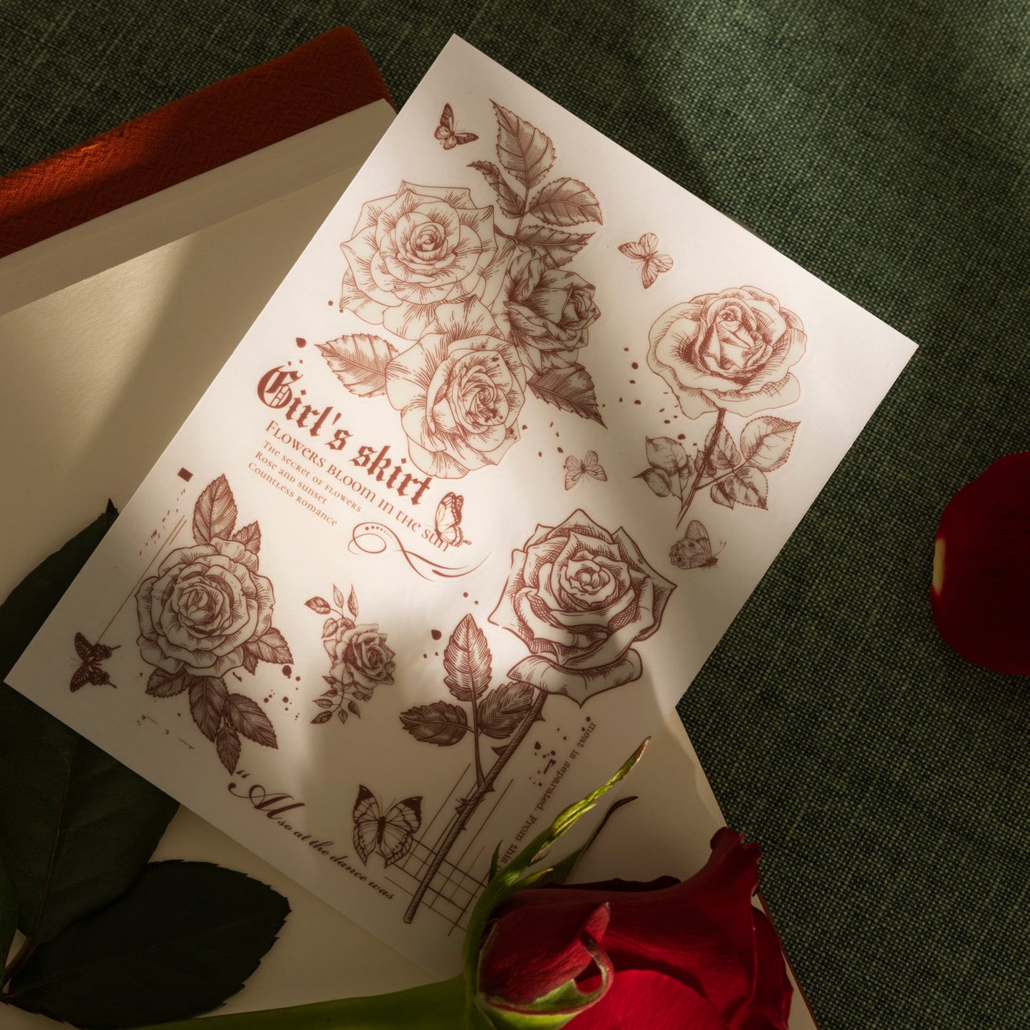 Sunny Garden Rub-on Sticker 3pcs