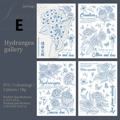 Sunny Garden Rub-on Sticker 3pcs