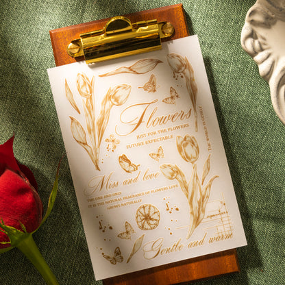 Sunny Garden Rub-on Sticker 3pcs