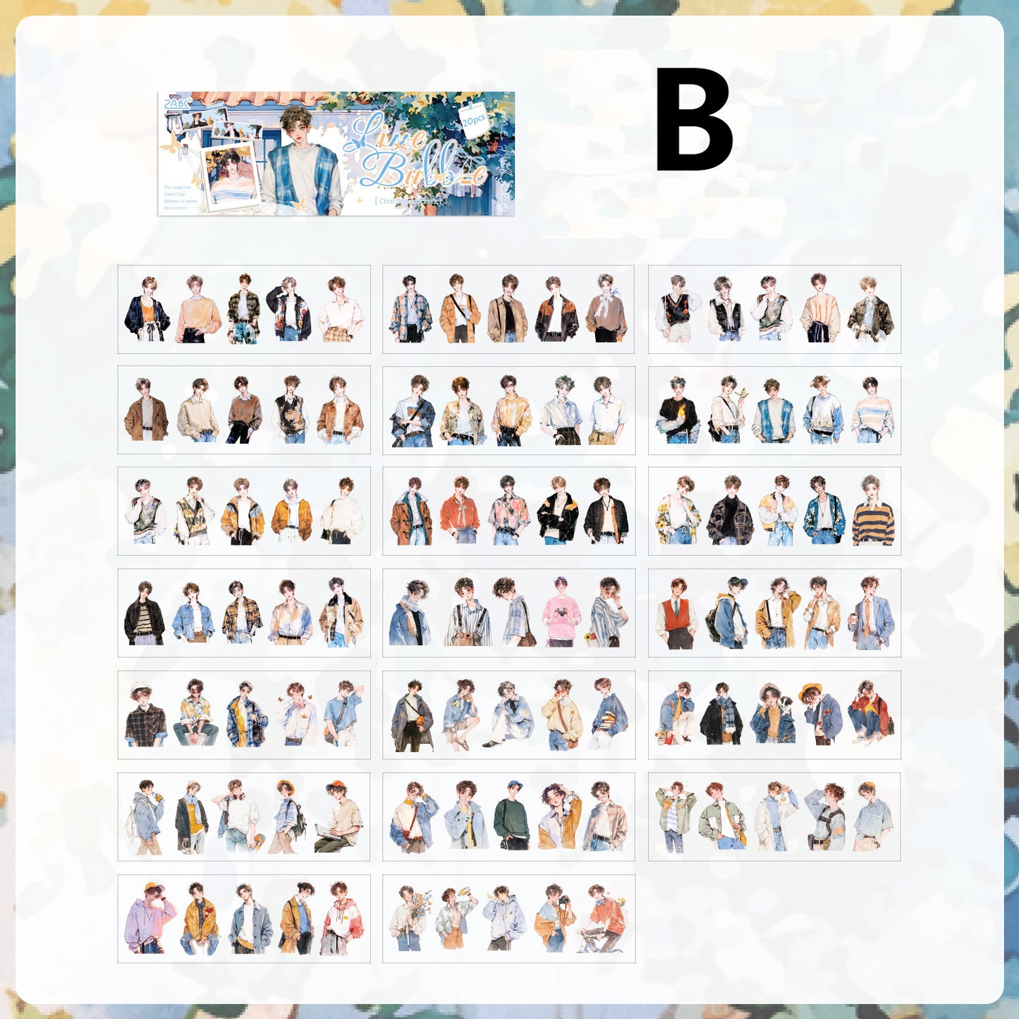 Sweet Oxygen Diary Sticker Book 20pcs