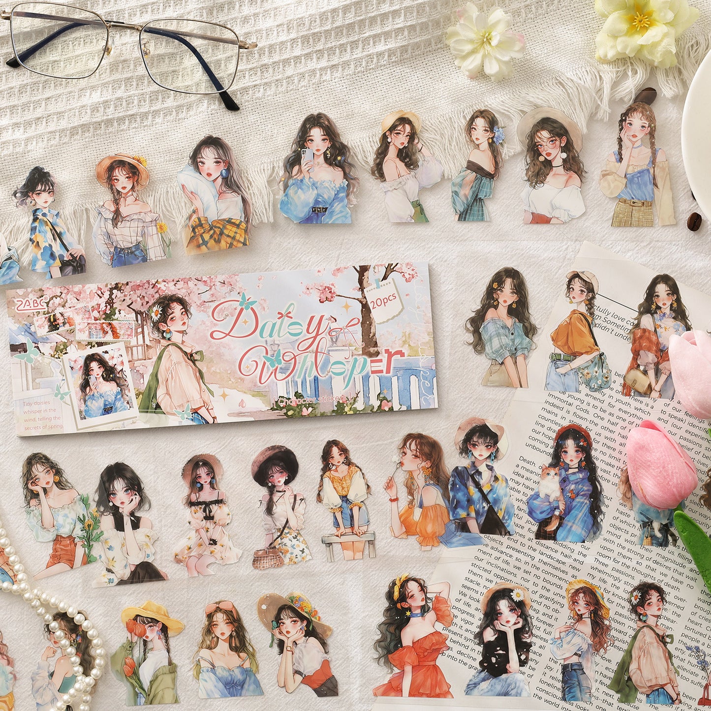 Sweet Oxygen Diary Sticker Book 20pcs