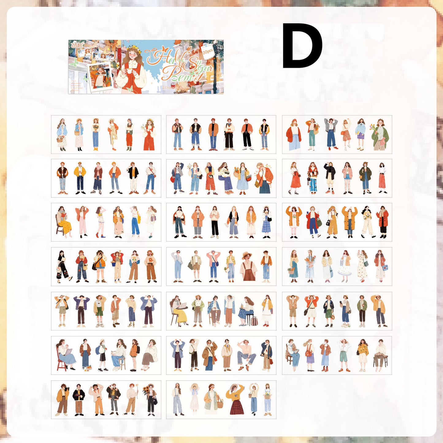 Sweet Oxygen Diary Sticker Book 20pcs