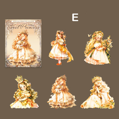 Sweet Princess Stickers 5pcs