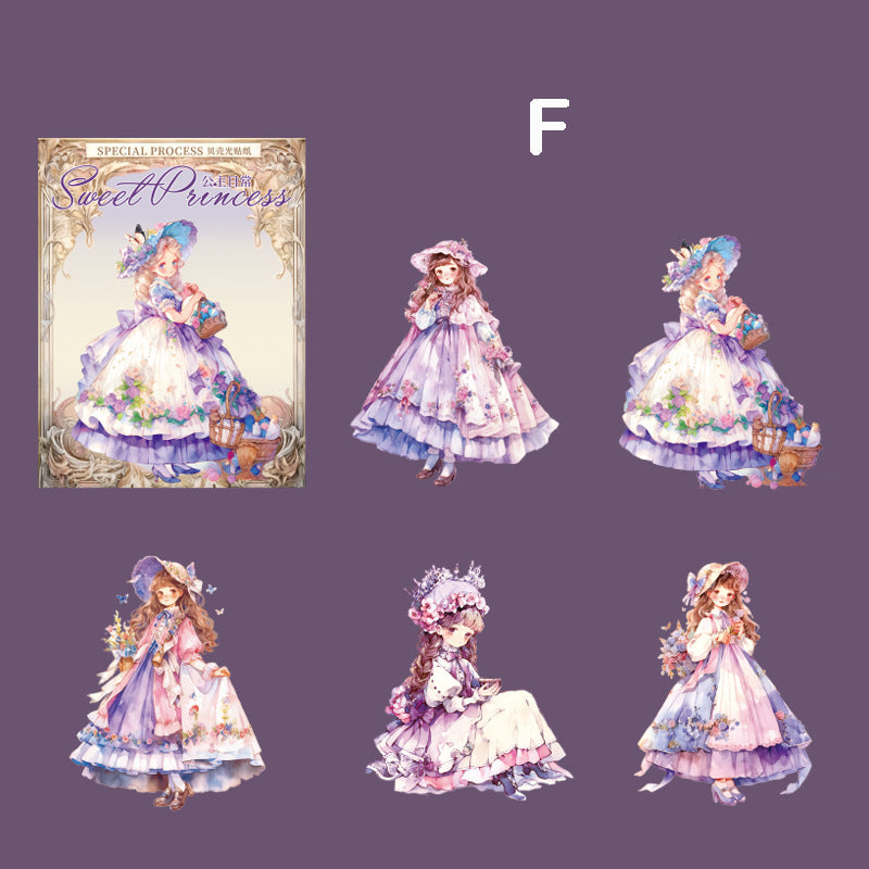 Sweet Princess Stickers 5pcs