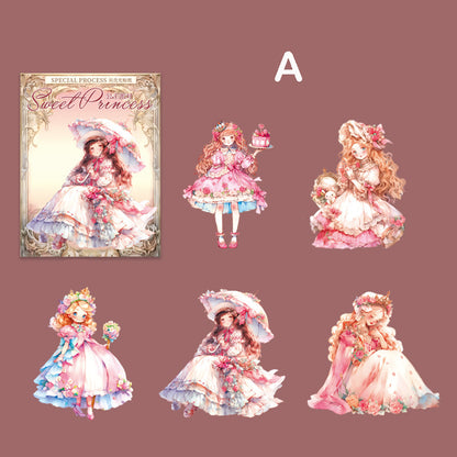 Sweet Princess Stickers 5pcs