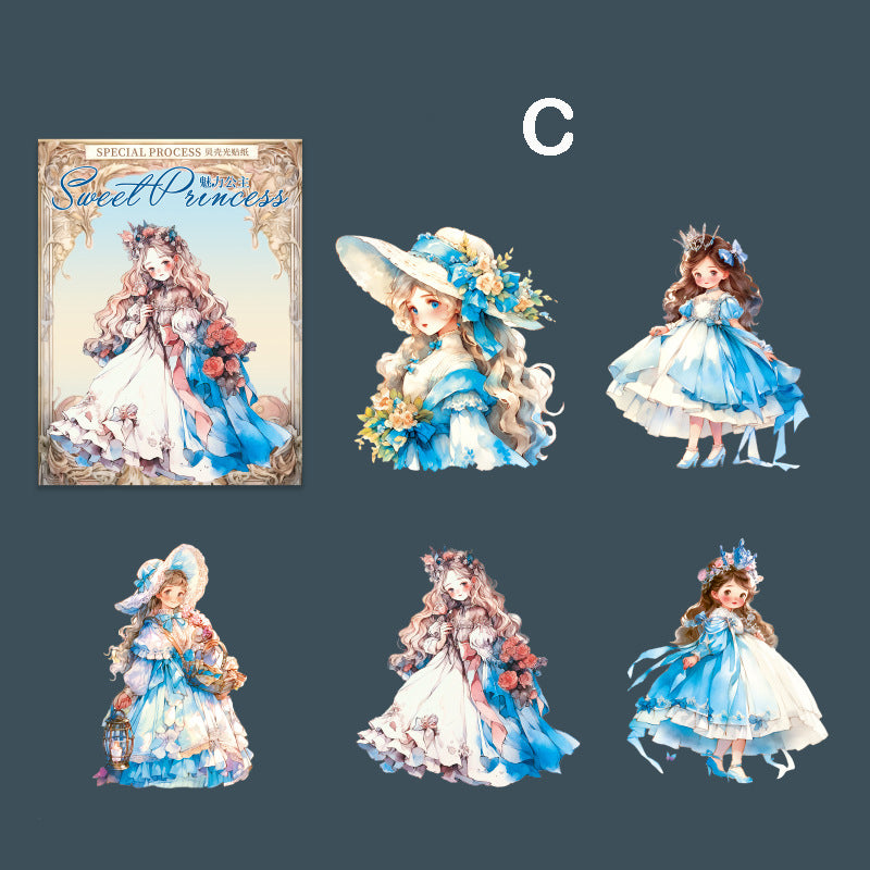 Sweet Princess Stickers 5pcs