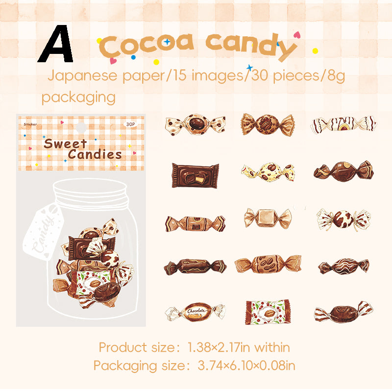 Sweet candy  Sticker 30pcs