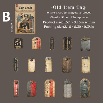 Tag Craft Sticker 15pcs