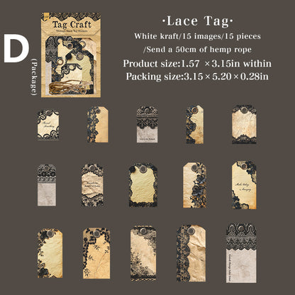 Tag Craft Sticker 15pcs