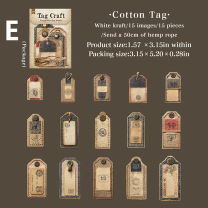 Tag Craft Sticker 15pcs