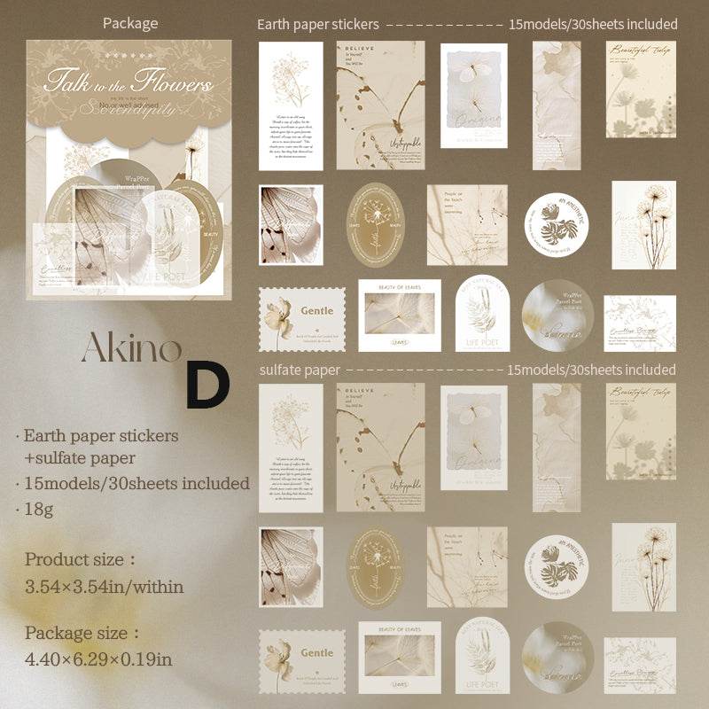 Talk to The Flowers Pack 30pcs