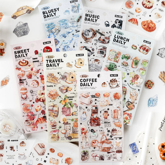 Tea Time Sticker 4pcs