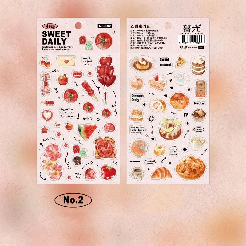 Tea Time Sticker 4pcs