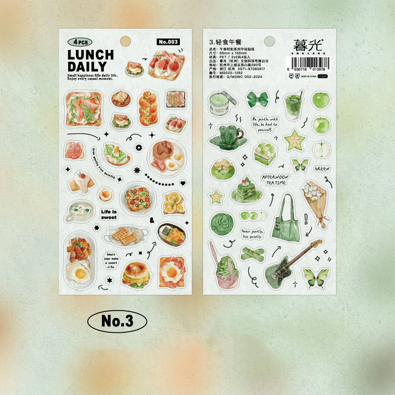 Tea Time Sticker 4pcs