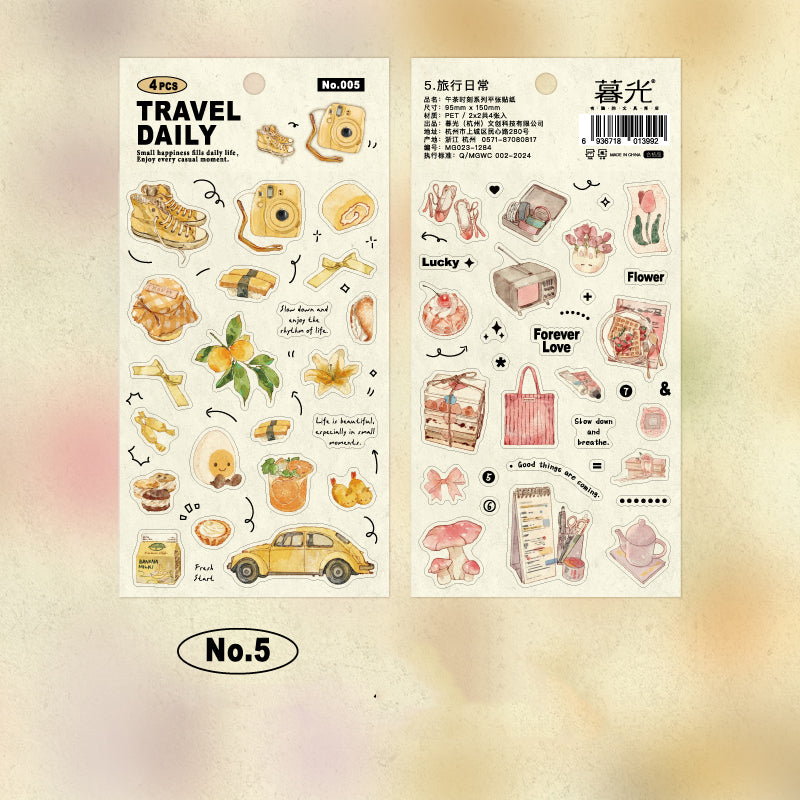 Tea Time Sticker 4pcs