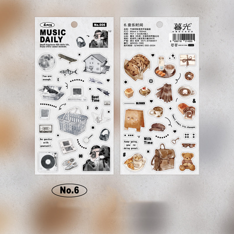 Tea Time Sticker 4pcs