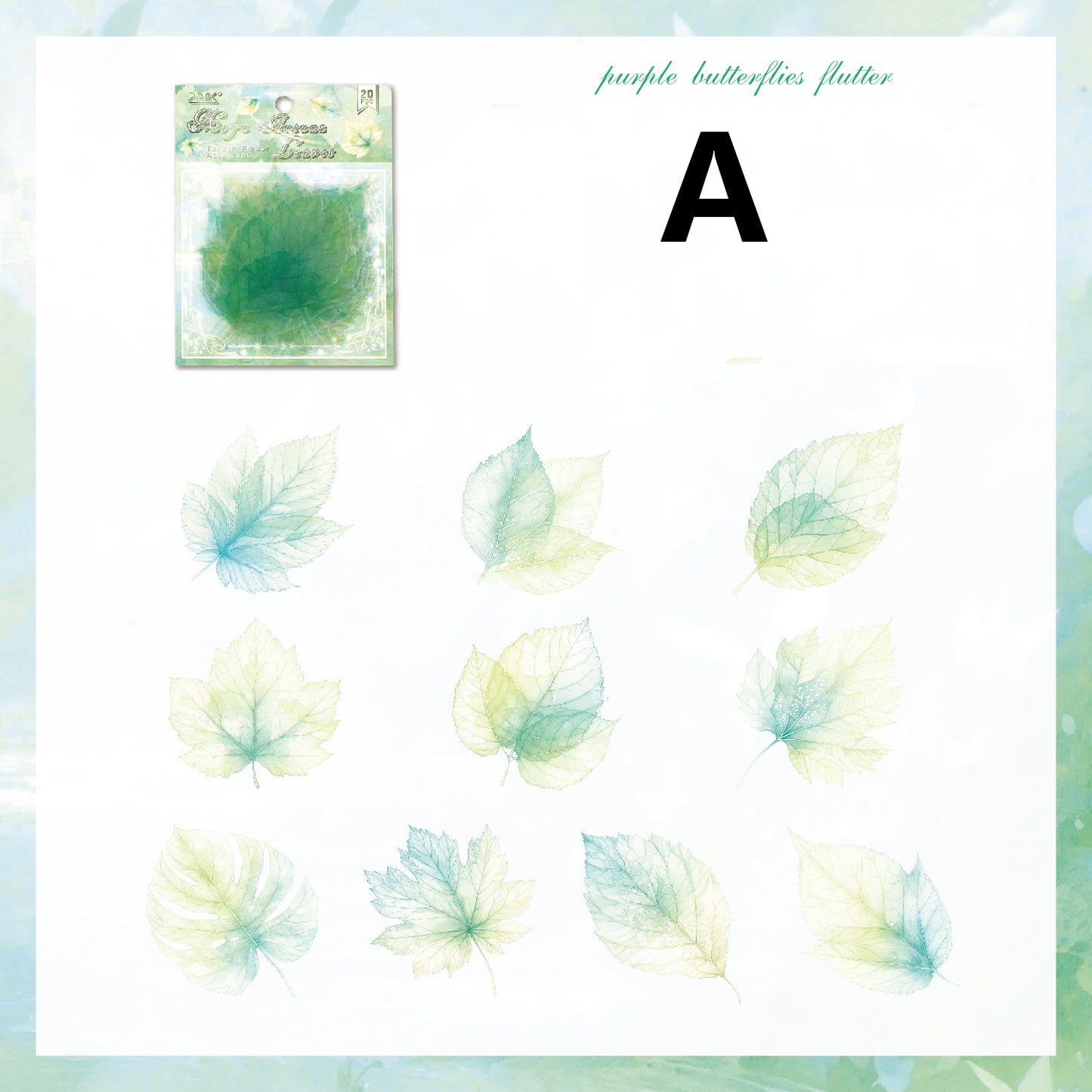 Tender Flower Attendant Sticker 20pcs