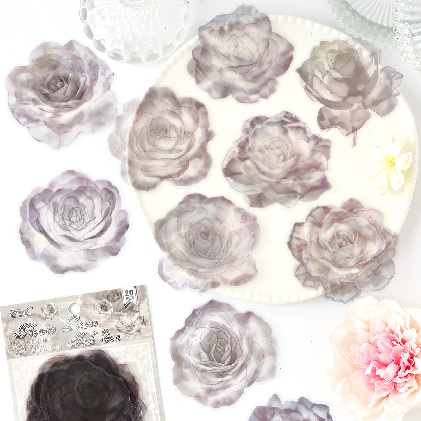 Tender Flower Attendant Sticker 20pcs