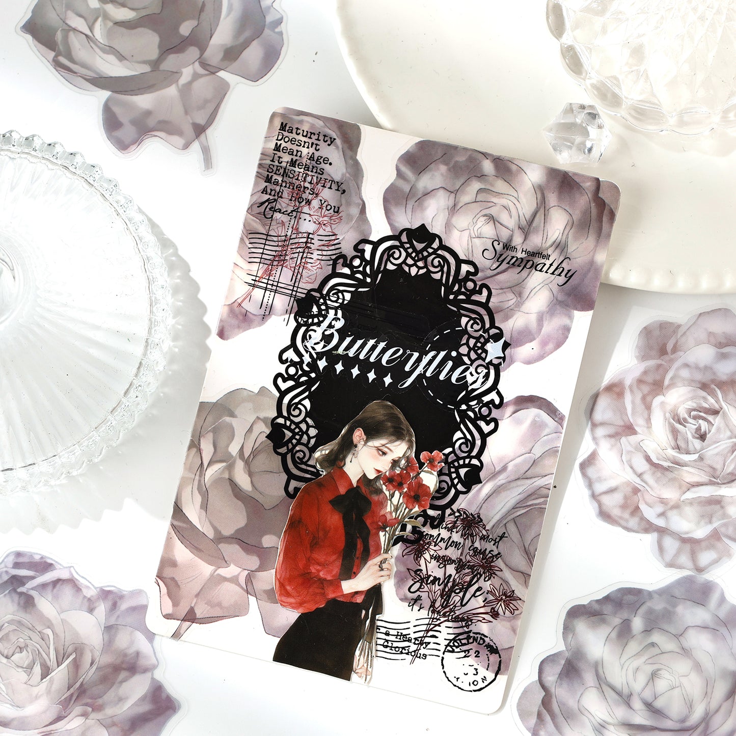 Tender Flower Attendant Sticker 20pcs