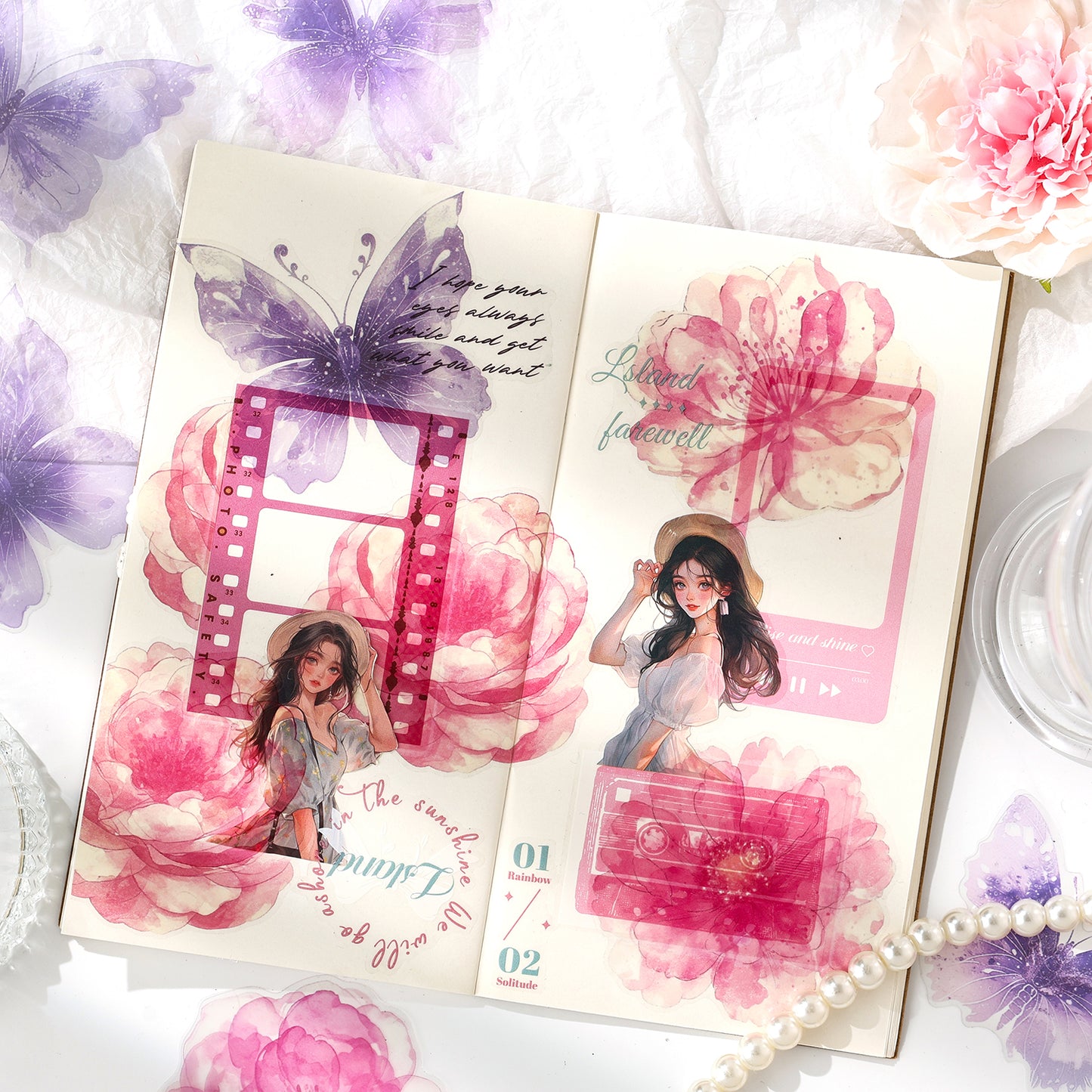 Tender Flower Attendant Sticker 20pcs