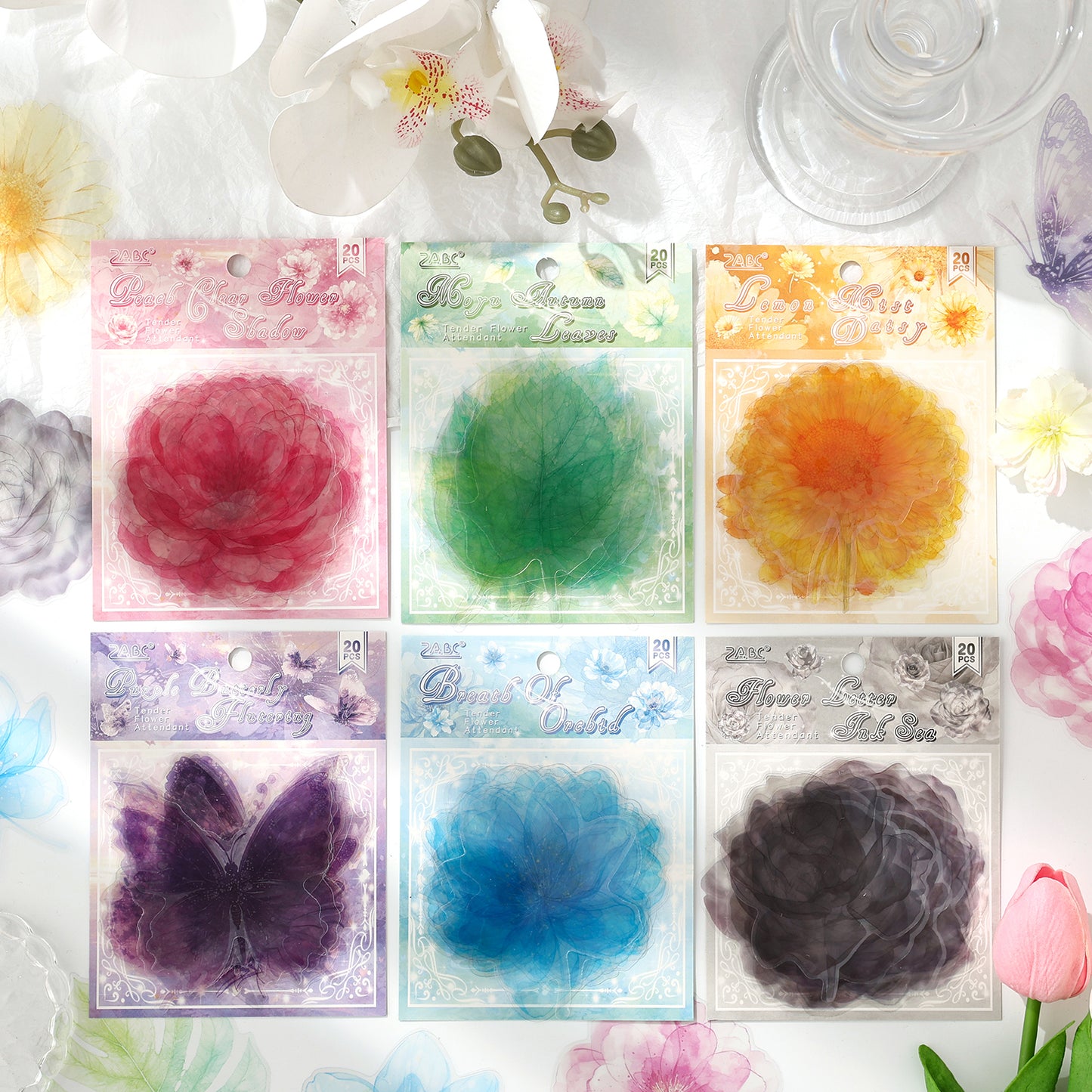 Tender Flower Attendant Sticker 20pcs