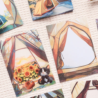 Tent Scenery Stickers 8pcs