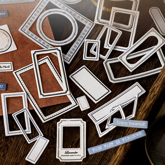 Text Border Sticker 2pcs