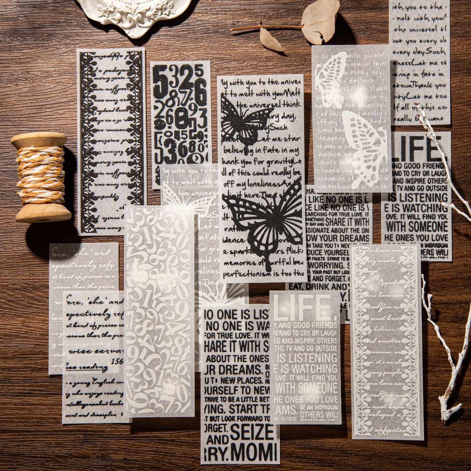 Textual Poetry Paper 10pcs – Estarcase