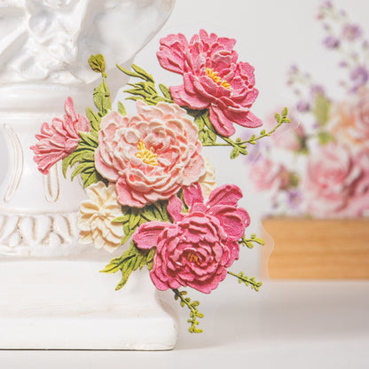 Texture Flower Collection Sticker 10pcs