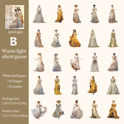 The Baroness's Wardrobe Sticker 25pcs