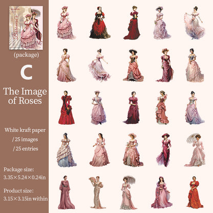 The Baroness's Wardrobe Sticker 25pcs
