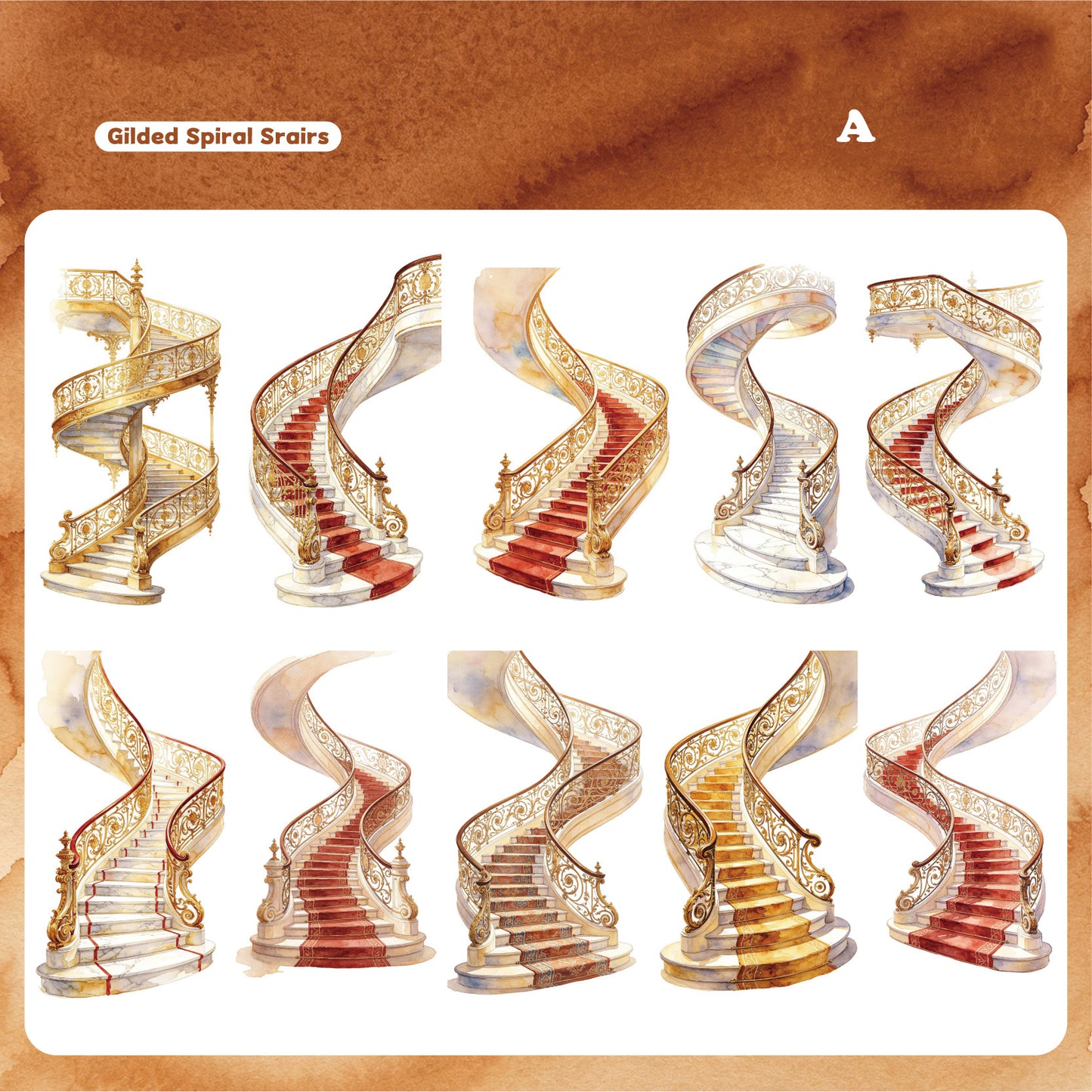 The Beautiful Ladder Stickers 10pcs