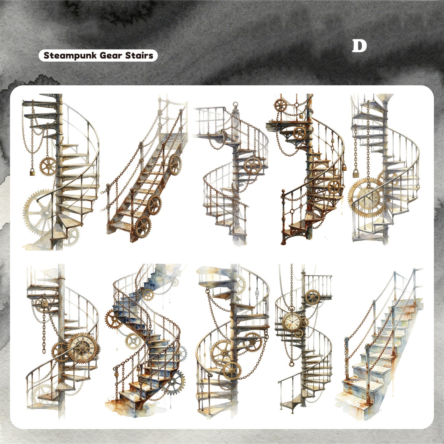 The Beautiful Ladder Stickers 10pcs