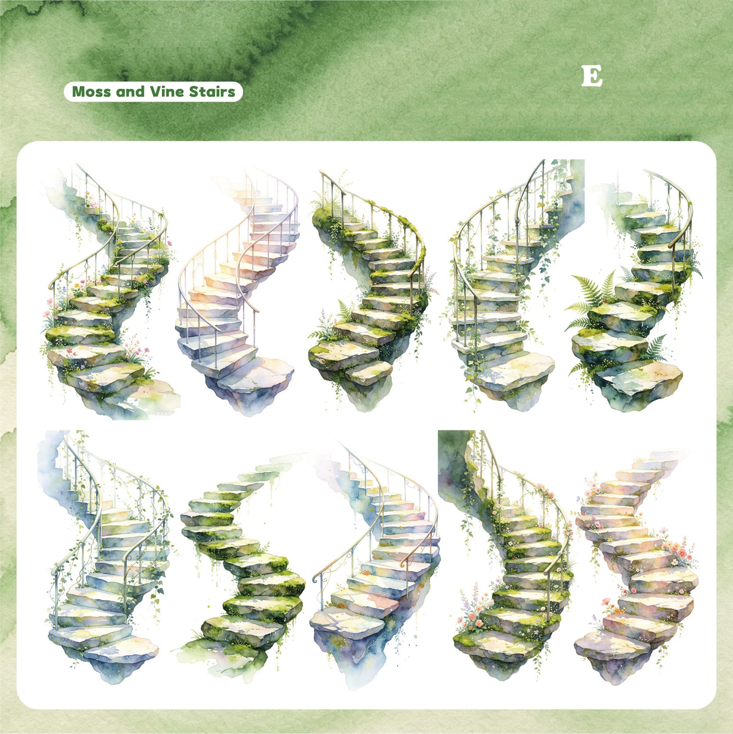 The Beautiful Ladder Stickers 10pcs