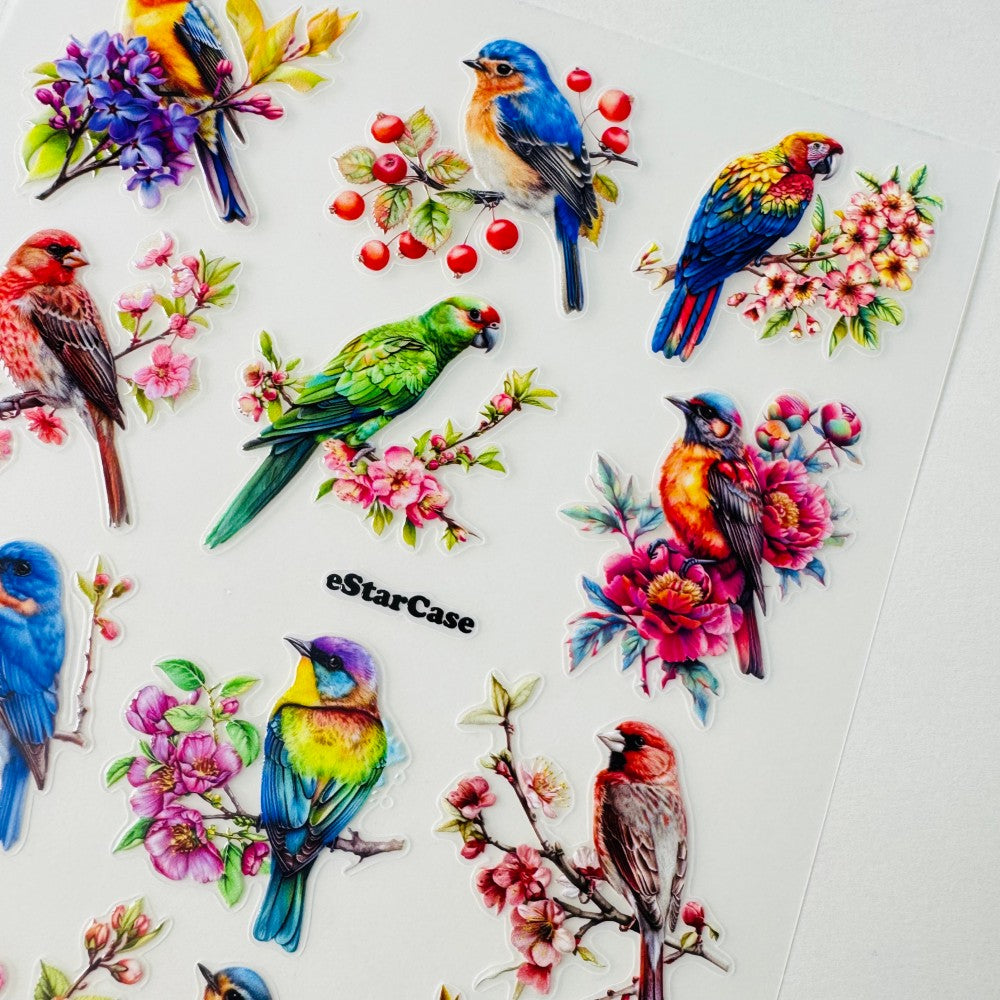 The Bird Embossed Sticker 1pcs – Estarcase