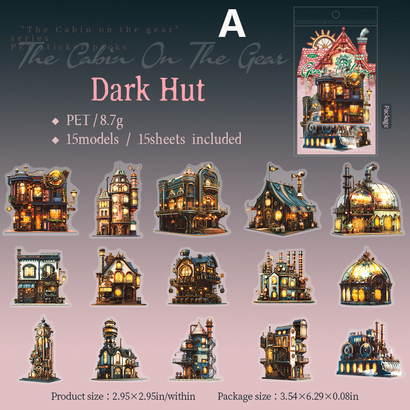 The Cabin on The Gear Sticker 15pcs